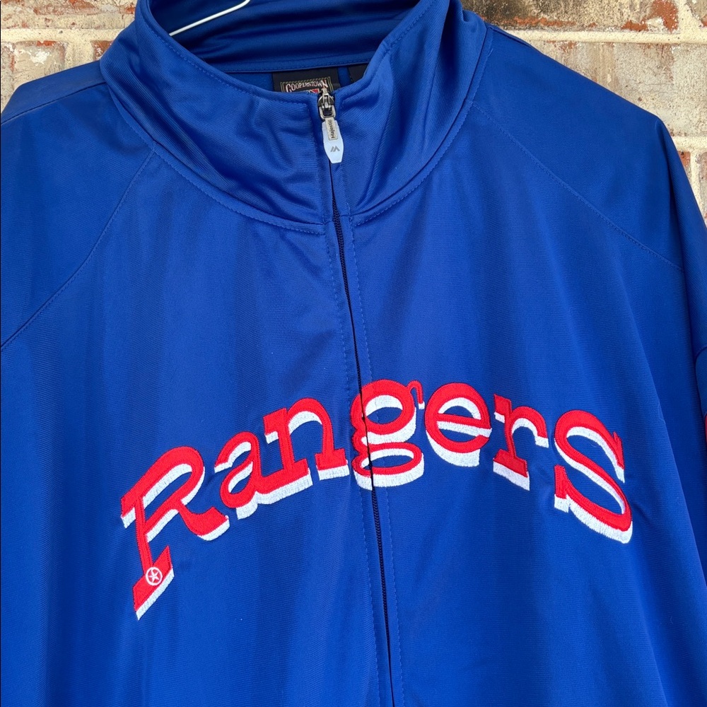 Cooperstown Collection Rangers Full Zip Light Weight Plus Size Jacket - Picture 2 of 10